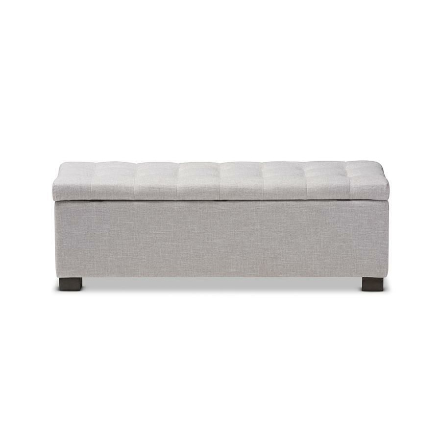 Furniture * | Roanoke Fabric Upholstered Grid-Tufting Storage Ottoman Bench Online Discount