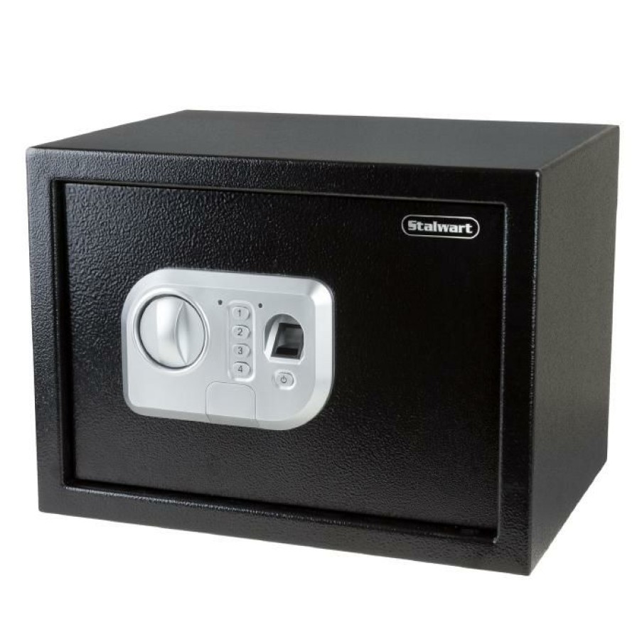 Home Improvement * | Stalwart Fingerprint And Digital Steel Safe Black Good Quality