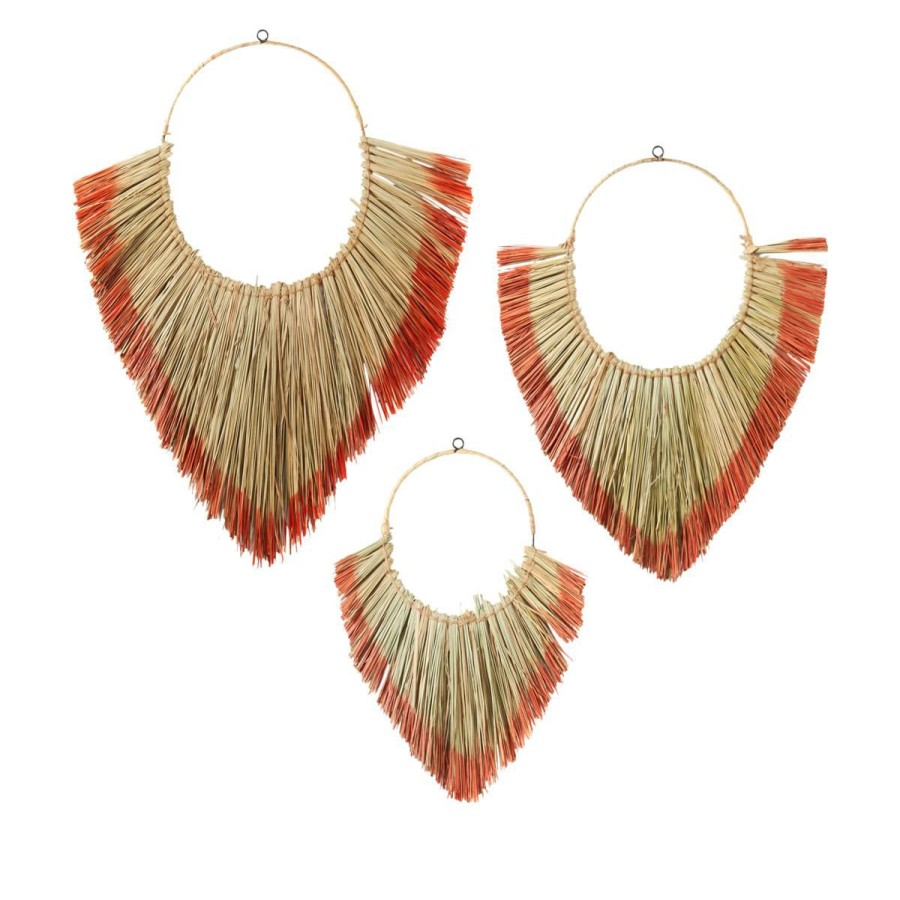 Wall Decor * | Latest Fashion Garcelle At Home Handcrafted Seagrass Wall Hangings 3-Piece Set