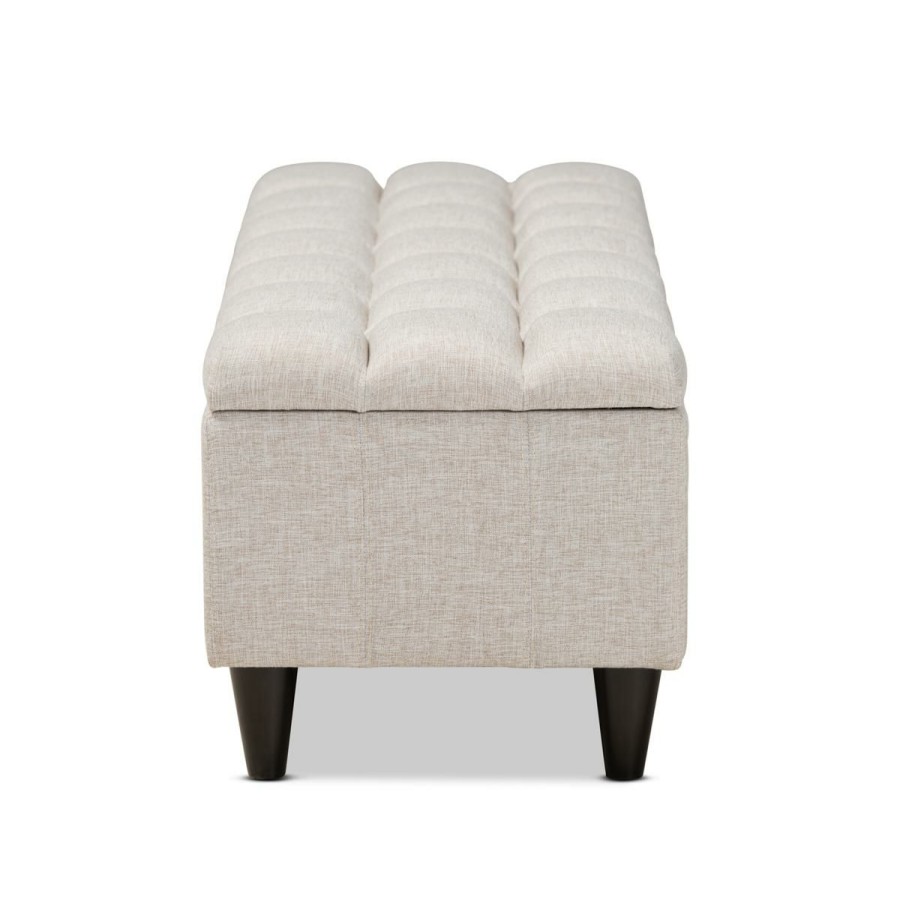 Furniture * | Brette Fabric Upholstered Storage Bench Ottoman Attractive Model