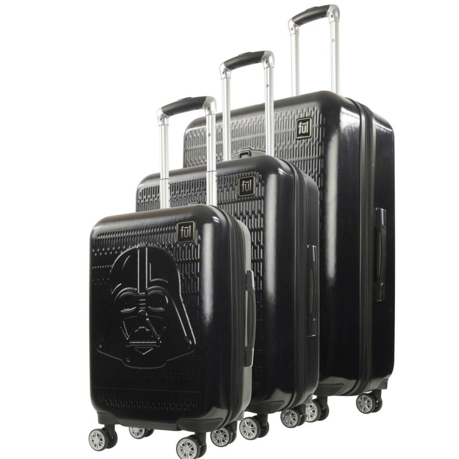 Luggage & Travel Accessories * | Ful Star Wars Darth Vader Embossed 3-Pieceluggage Set, Black Attractive Model