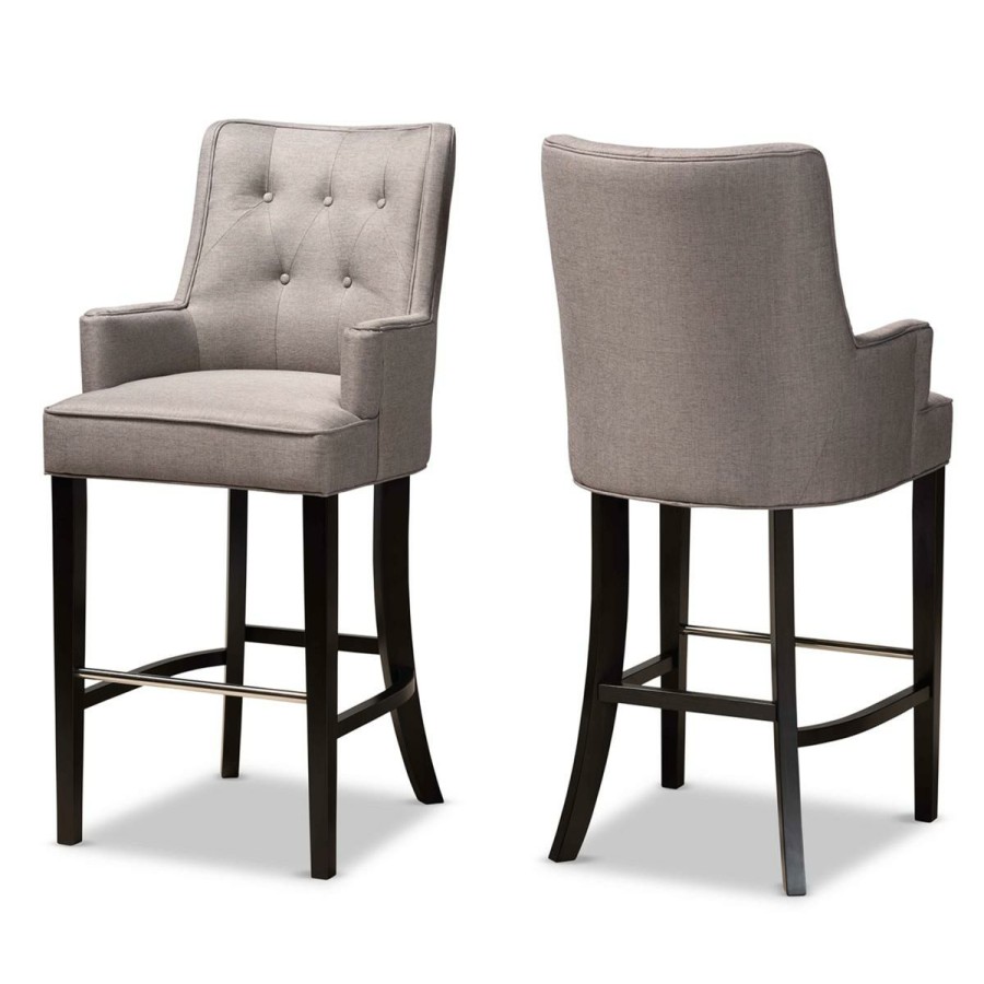 Furniture * | Offering Discounts Wholesale Interiors Aldon Fabric Upholstered 2-Piece Bar Stool Set