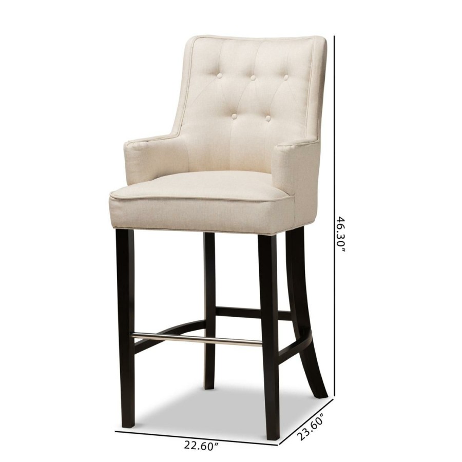 Furniture * | Offering Discounts Wholesale Interiors Aldon Fabric Upholstered 2-Piece Bar Stool Set