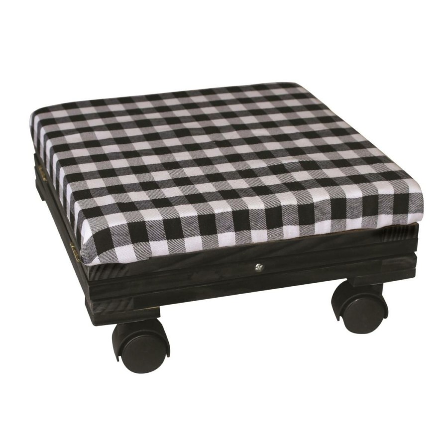 Furniture * | Reduced Price Etna Buffalo Plaid Fold-Away Foot Rest