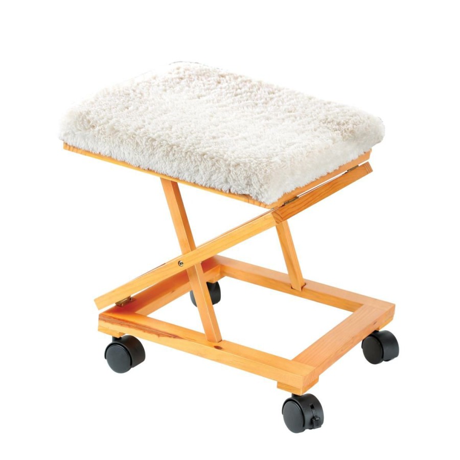 Furniture * | Limit Offer Etna Fold-Away Fleece Foot Rest