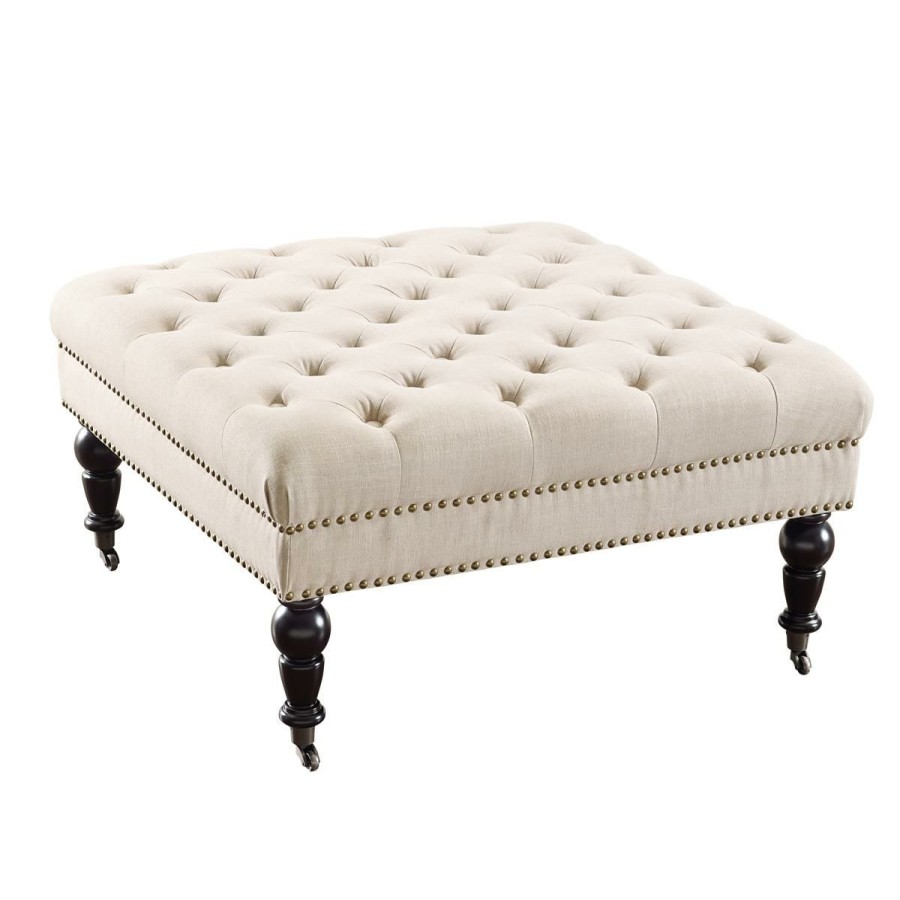 Furniture * | Cut Price Linon Home Amber Square Ottoman