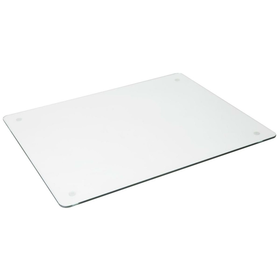 Furniture * | Excellent Mind Reader Tempered Reinforced Non-Slip Glass Desk Pad