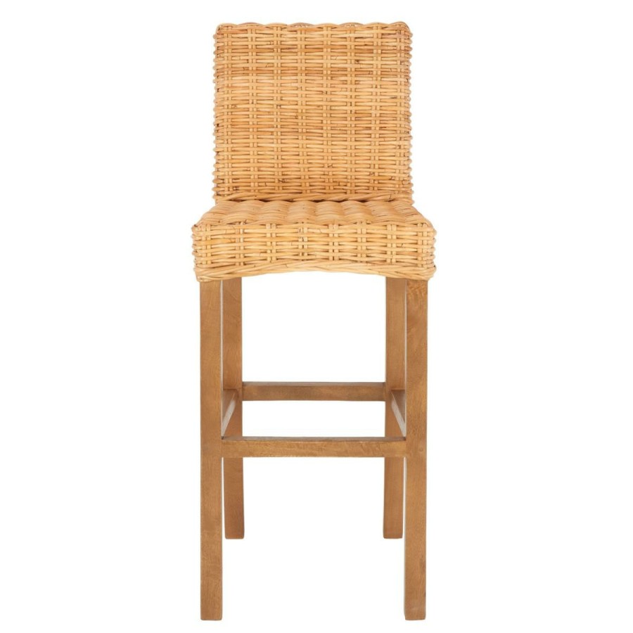 Furniture * | Safavieh Tobie Rattan Bar Stool Less Expensive