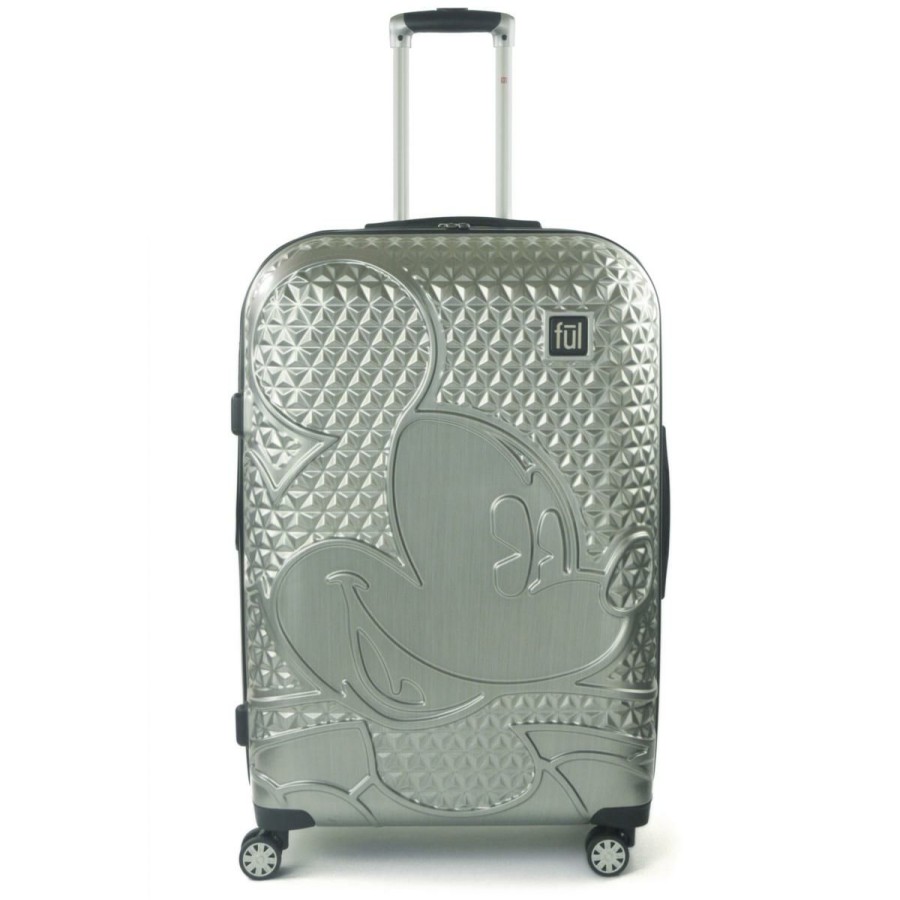 Luggage & Travel Accessories * | Ful Disney Textured Mickey Mouse 29 Hard Sided Luggage, Silver Original Model