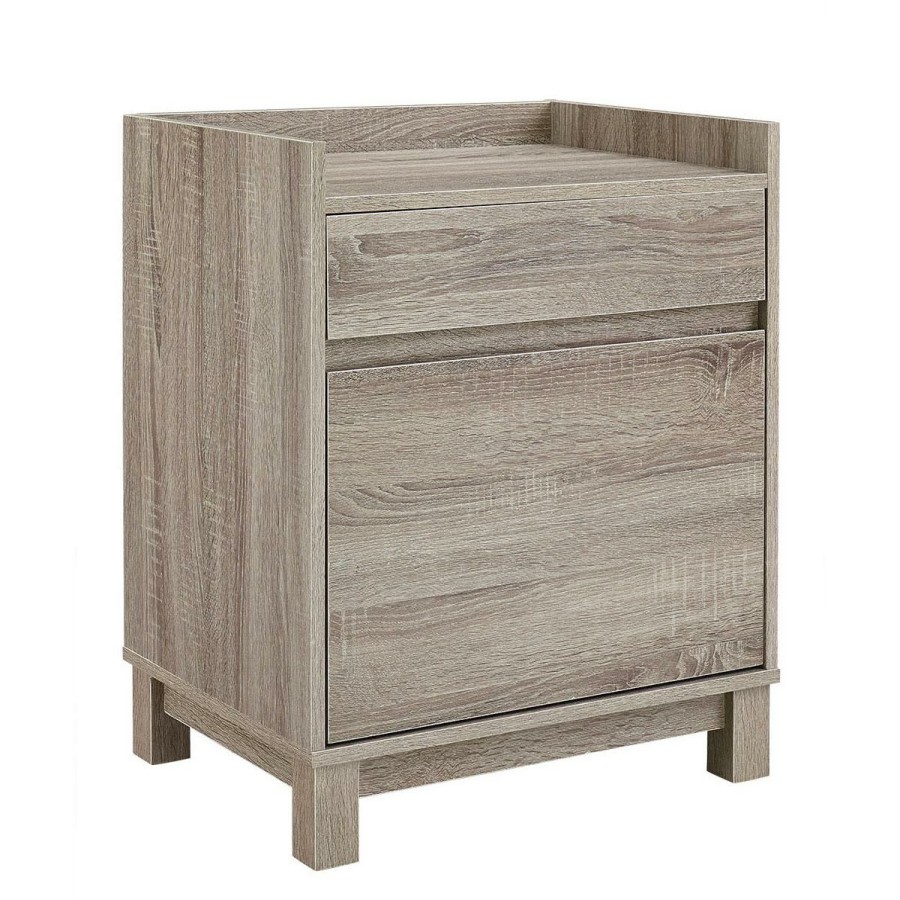 Furniture * | Offering Discounts Linon Home Layla Filing Cabinet Gray