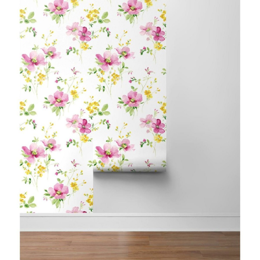 Wall Decor * | Excellent Nextwall Peel And Stick Wallpaper Watercolor Windflower