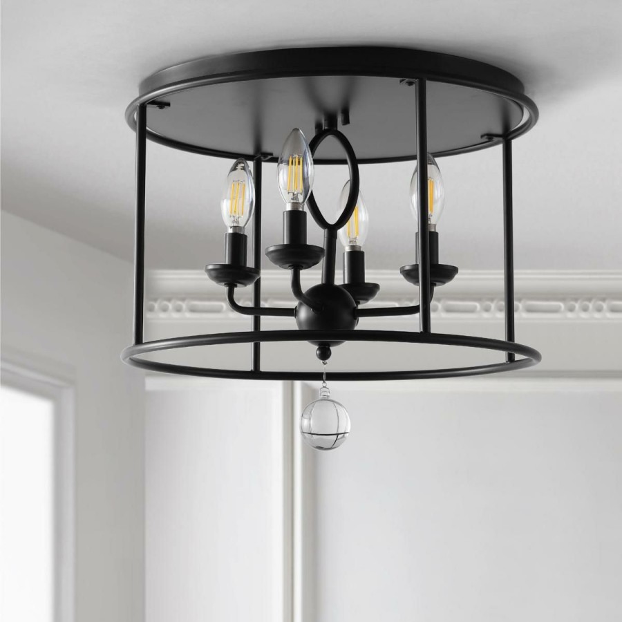 Ceiling Lighting * | Jonathan Y Oil Rubbed Bronze Alma 16 Metal Led Flush Mount Exclusive Design