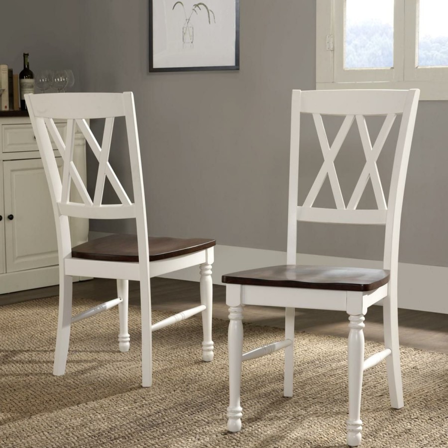 Furniture * | Attractive Model Crosley Furniture Shelby 2-Piece Dining Chair Set White