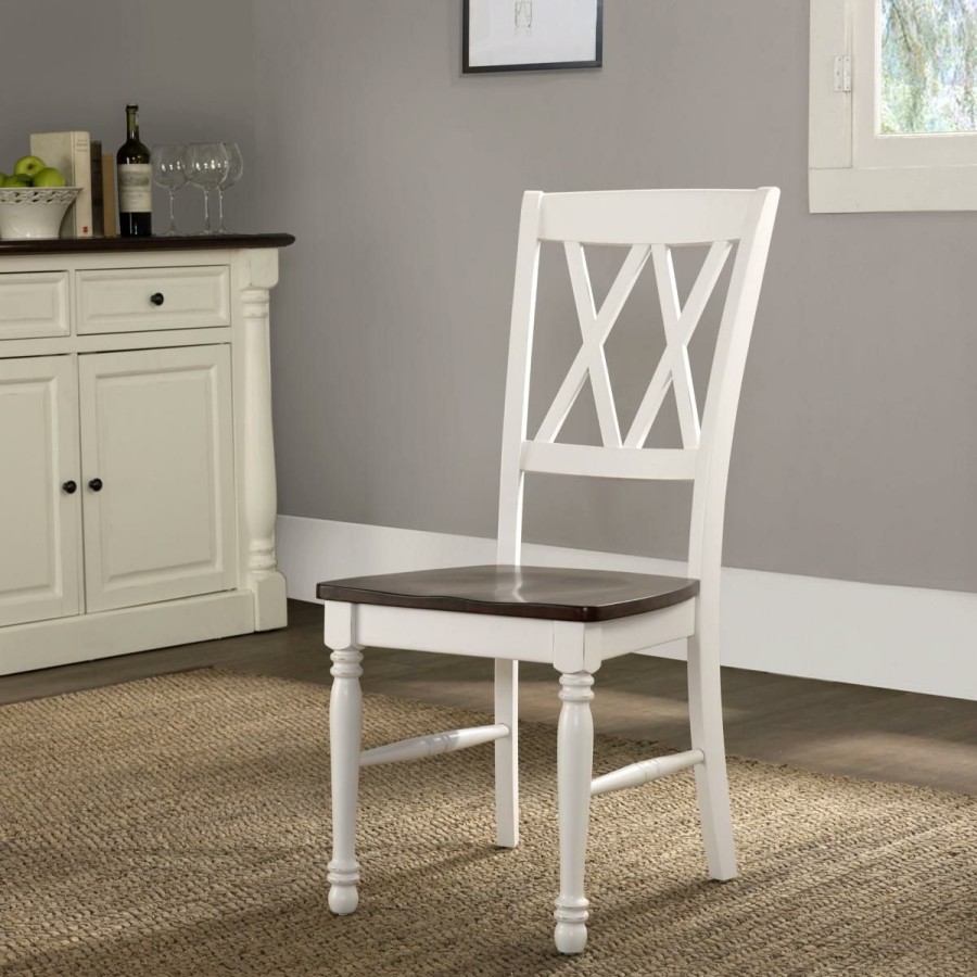 Furniture * | Attractive Model Crosley Furniture Shelby 2-Piece Dining Chair Set White