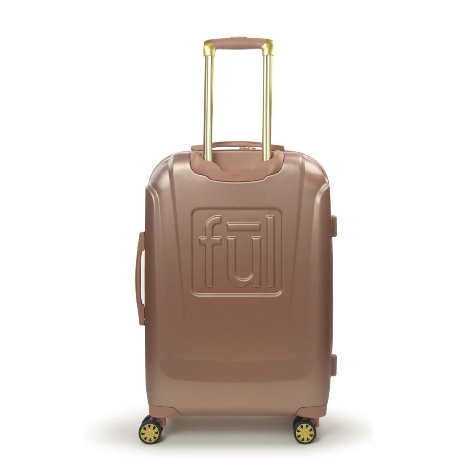 Luggage & Travel Accessories * | Ful Disney Mickey Mouse 25-Inch Hard Sided Rolling Luggage, Rose Gold At Unbeatable Price