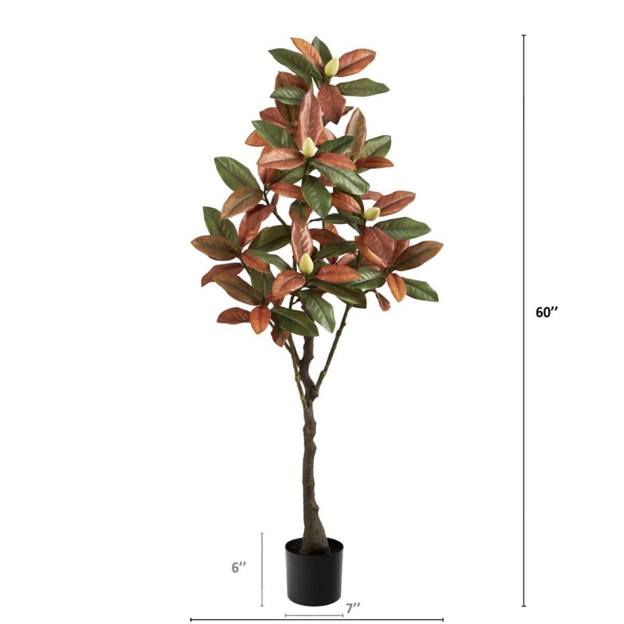 Holiday * | 5' Fall Magnolia Artificial Tree Exclusive Design