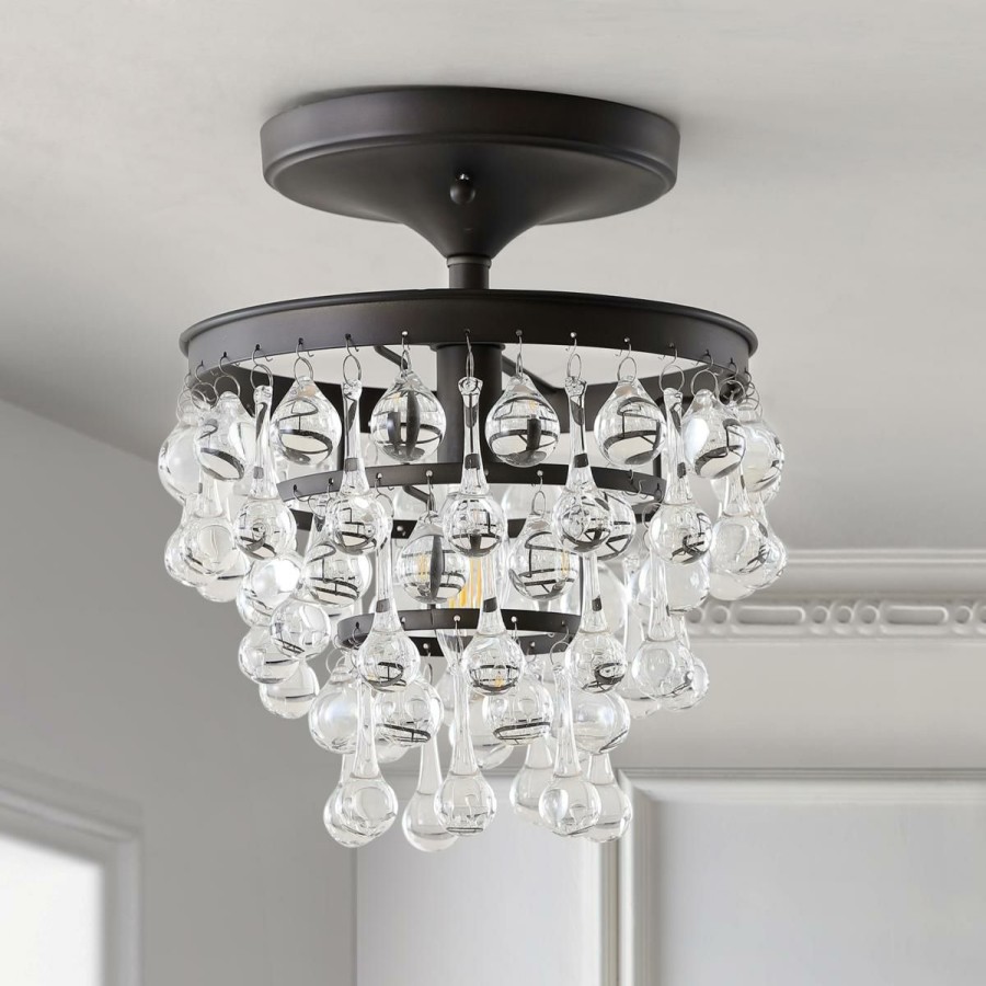 Ceiling Lighting * | Jonathan Y Oil Rubbed Bronze Toronto 10 Metal Crystal Chandelier Sells Cheap