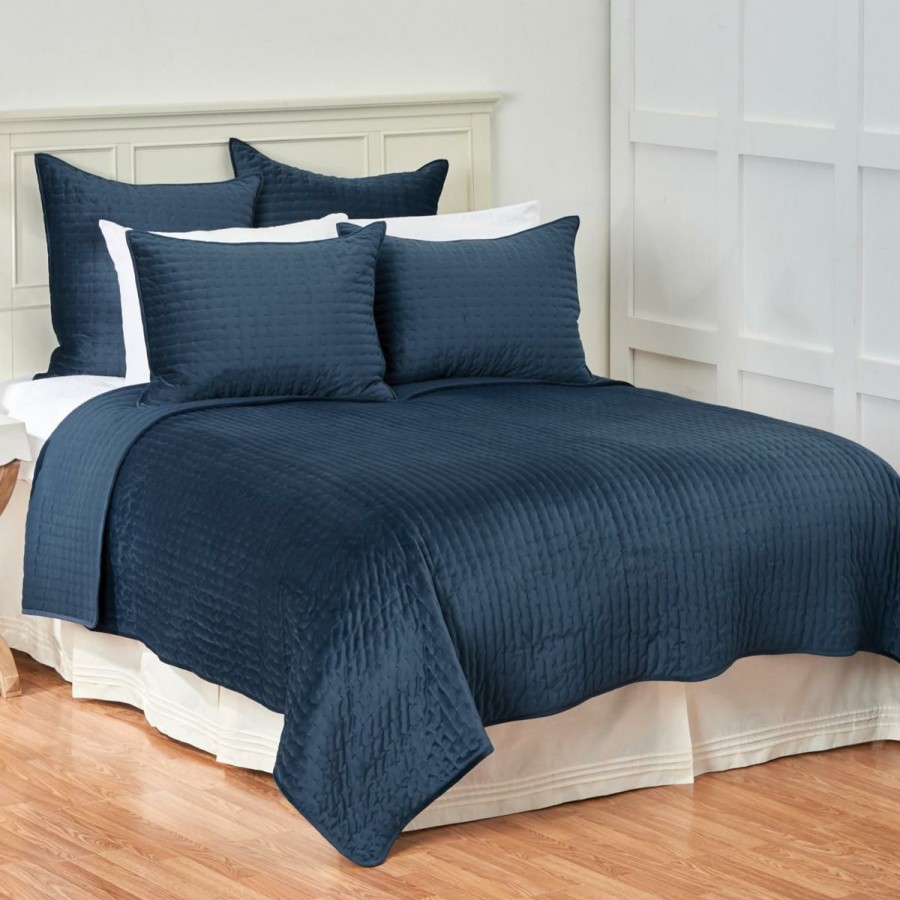 Quilts & Bedspreads * | Special Design Lapis Velvet Twin Quilt Set