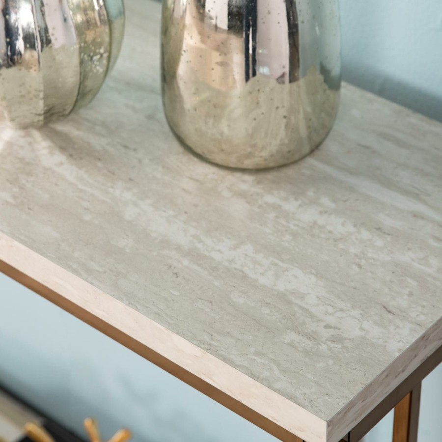 Furniture * | Southern Enterprises Youngston Faux Marble Console Table At Unbeatable Price