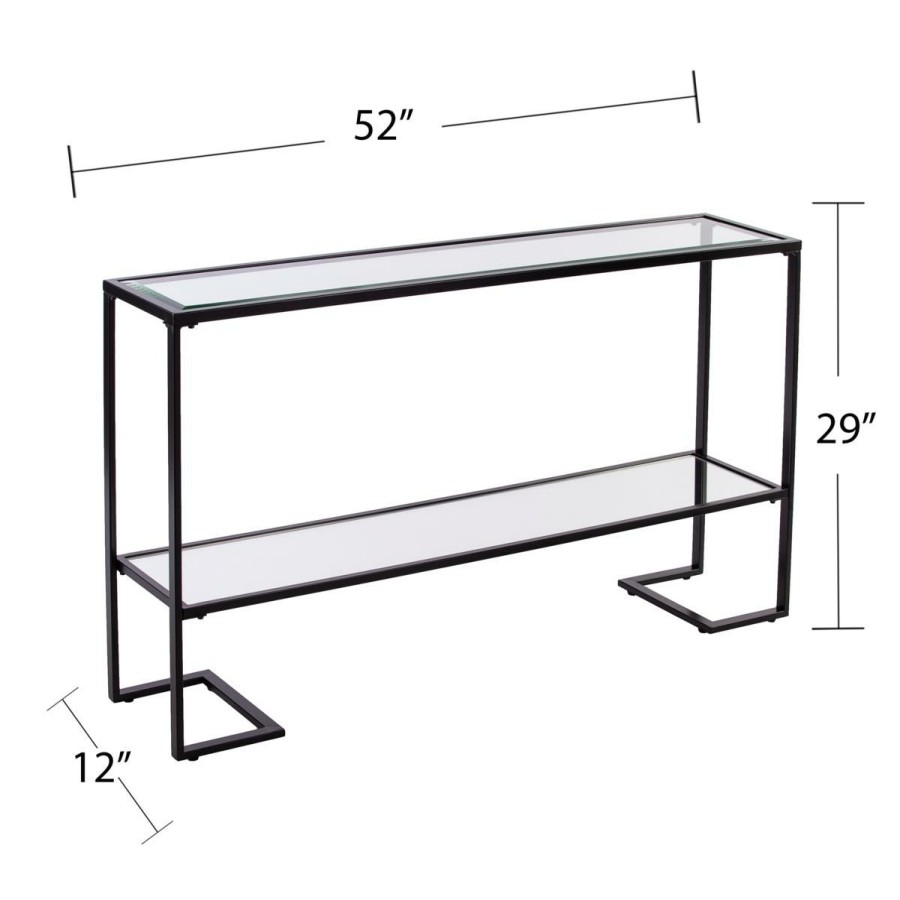 Furniture * | Malston Narrow Metal Console Black New Collections