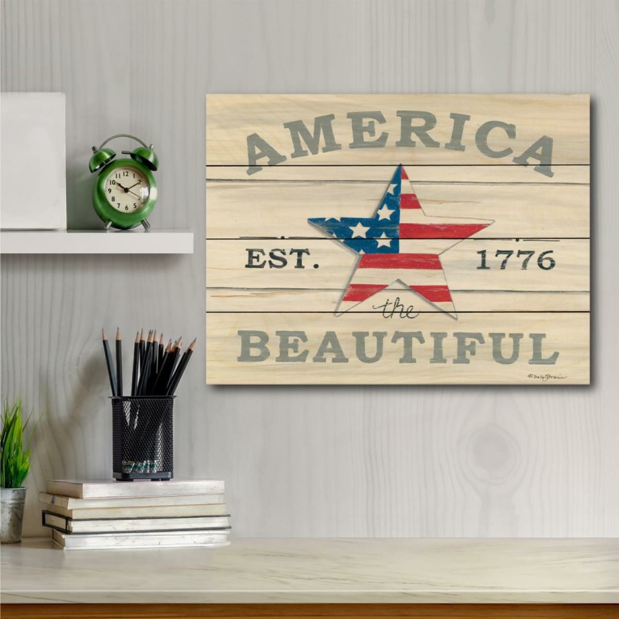 Holiday * | Affordable Price Courtside Market America The Beautiful Star Wood Pallet 12 X 16