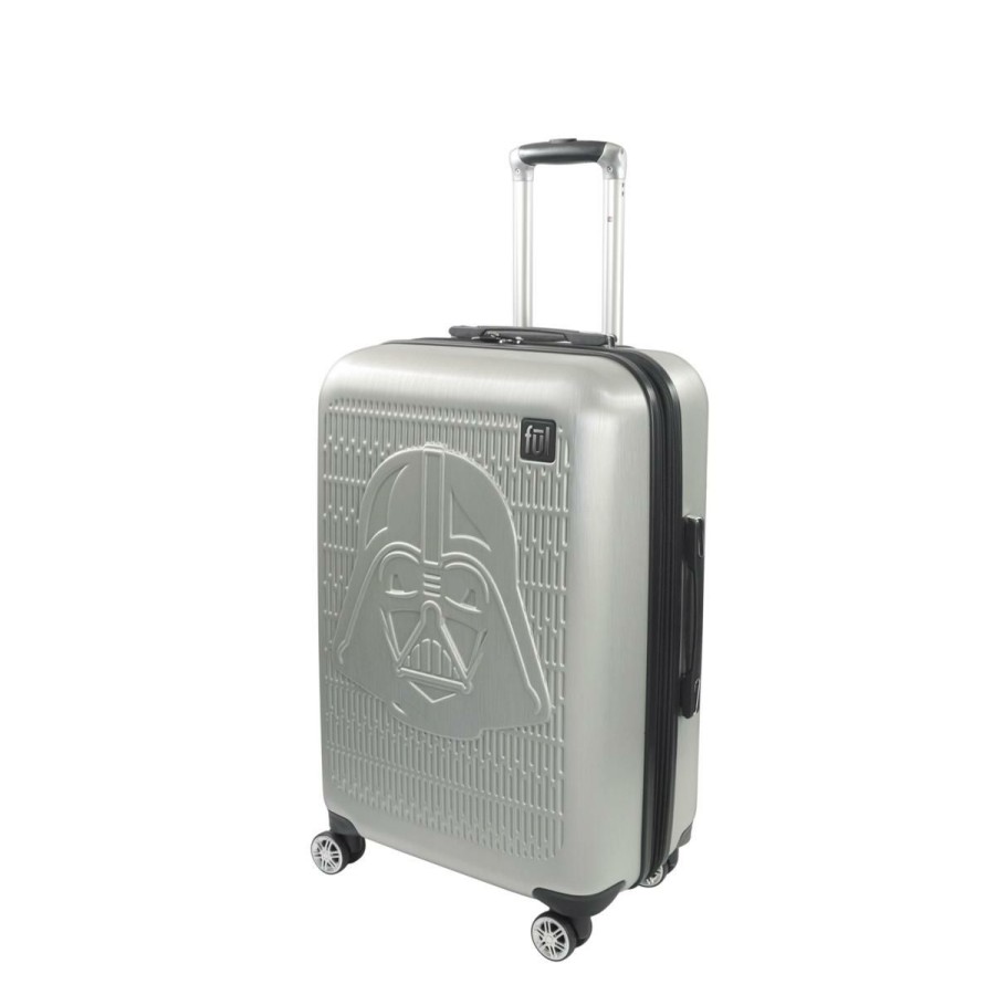 Luggage & Travel Accessories * | Ful Star Wars Darth Vader Embossed 25 Spinner Suitcase, Silver Online Discount