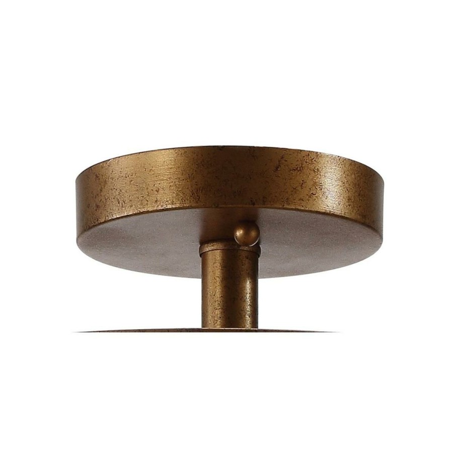 Ceiling Lighting * | Jonathan Y Antique Gold White Georgian 15 Stone Metal Led Flush Mount Superior Style