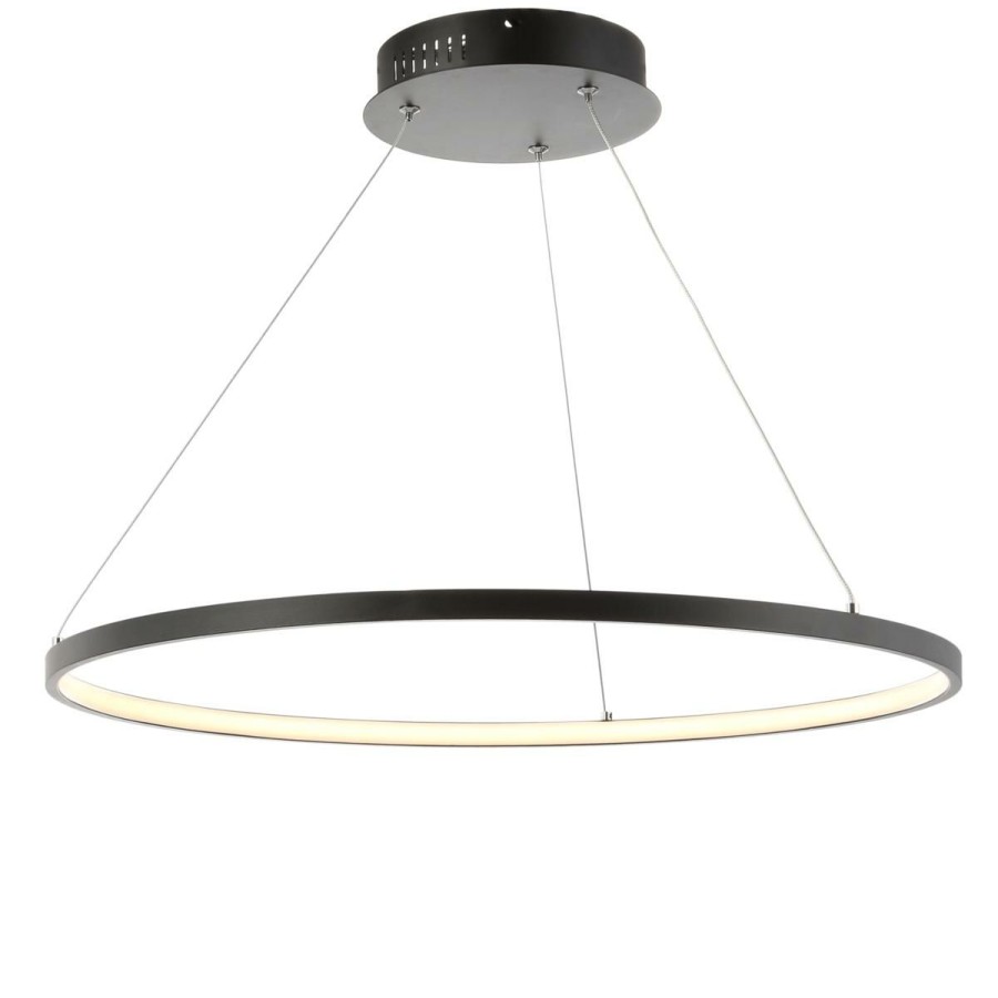 Ceiling Lighting * | Jonathan Y Matte Black Brice 23.7 Integrated Led Metal Chandelier Promotion