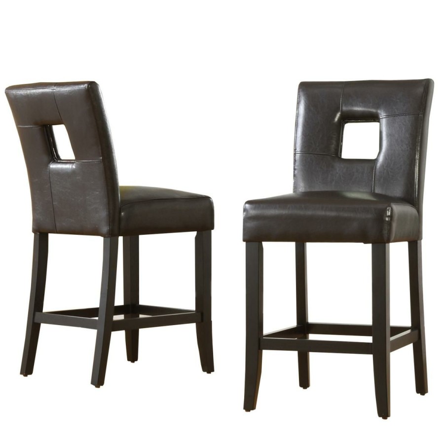 Furniture * | Home Origin Look Out Squared Back Counter-Height Chairs Set Of 2 Less Expensive